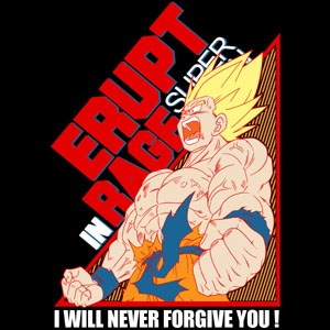 スーパーサイヤ人・怒り Tシャツ [ドラゴンボールZ] | キャラクター