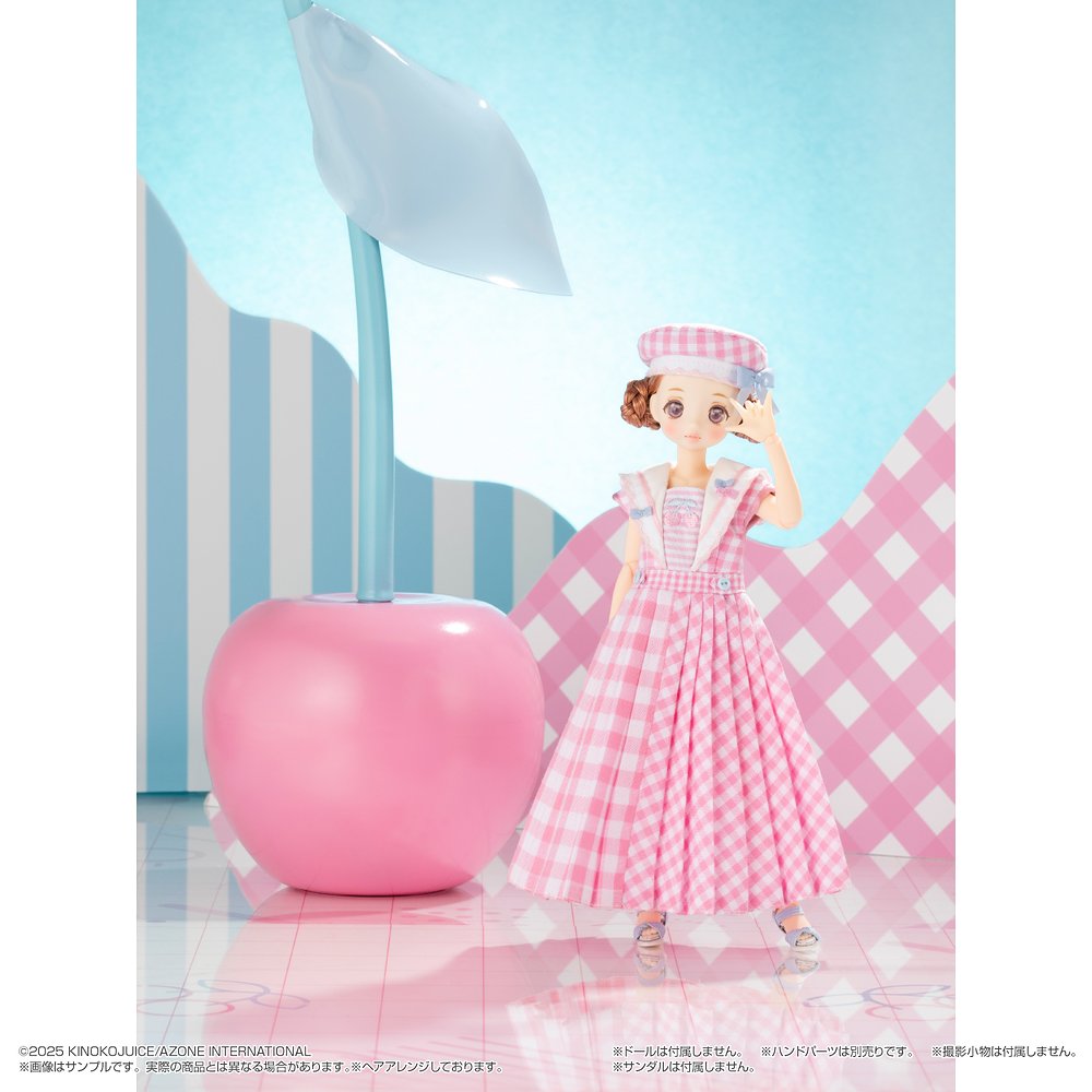 1/6サイズドール用】BonBons チェリー＆ギンガムセーラーワンピース