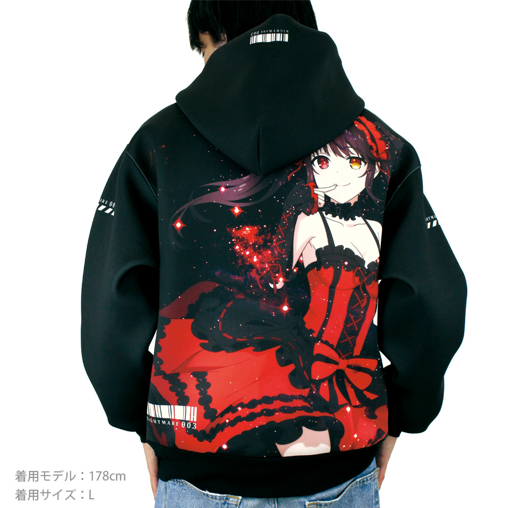 ☆限定☆時崎狂三 フルグラフィックジップパーカー ナイトメアVer