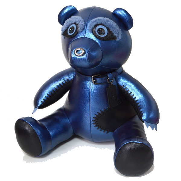 COACH】コーチ ぬいぐるみ テディベア レザー ベアー ボア インテリア