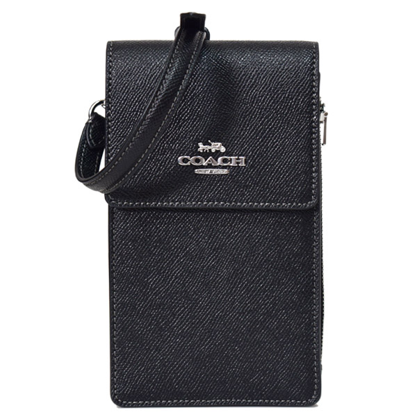 COACH】コーチ スマホショルダー クロスグレインレザー フォン クロス