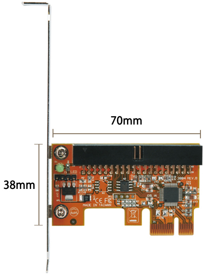 販売終了】 ポートを増やしタイ IDE内部1ポート PCI Express x1接続