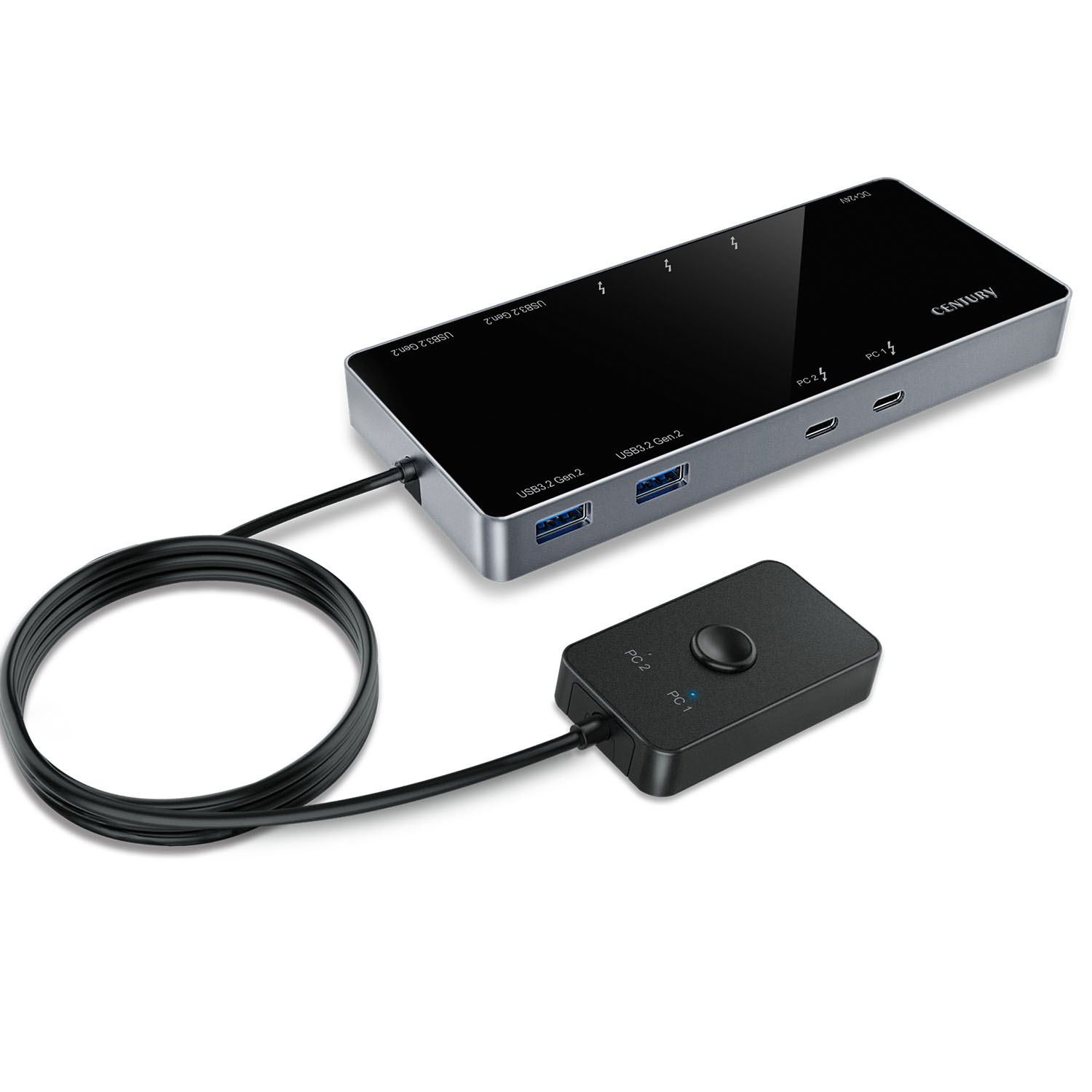 TB4 KVM Dock PD60W【Thunderbolt™4接続 PC×2台切替器】 (CKVMTB4UP60