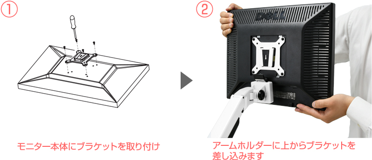 販売終了】 ガス圧式4軸シングルモニターアーム (CGMA-4A1MWH) - 株式