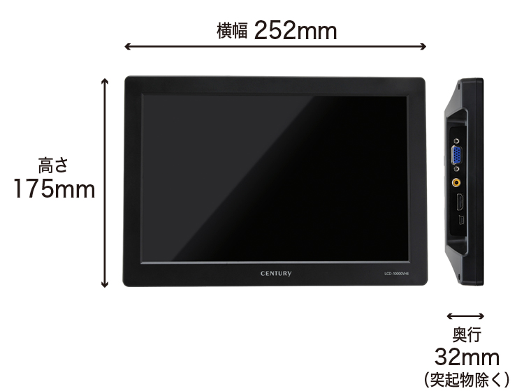 販売終了】 10.1インチHDMIマルチモニター plus one HDMI【アスペクト