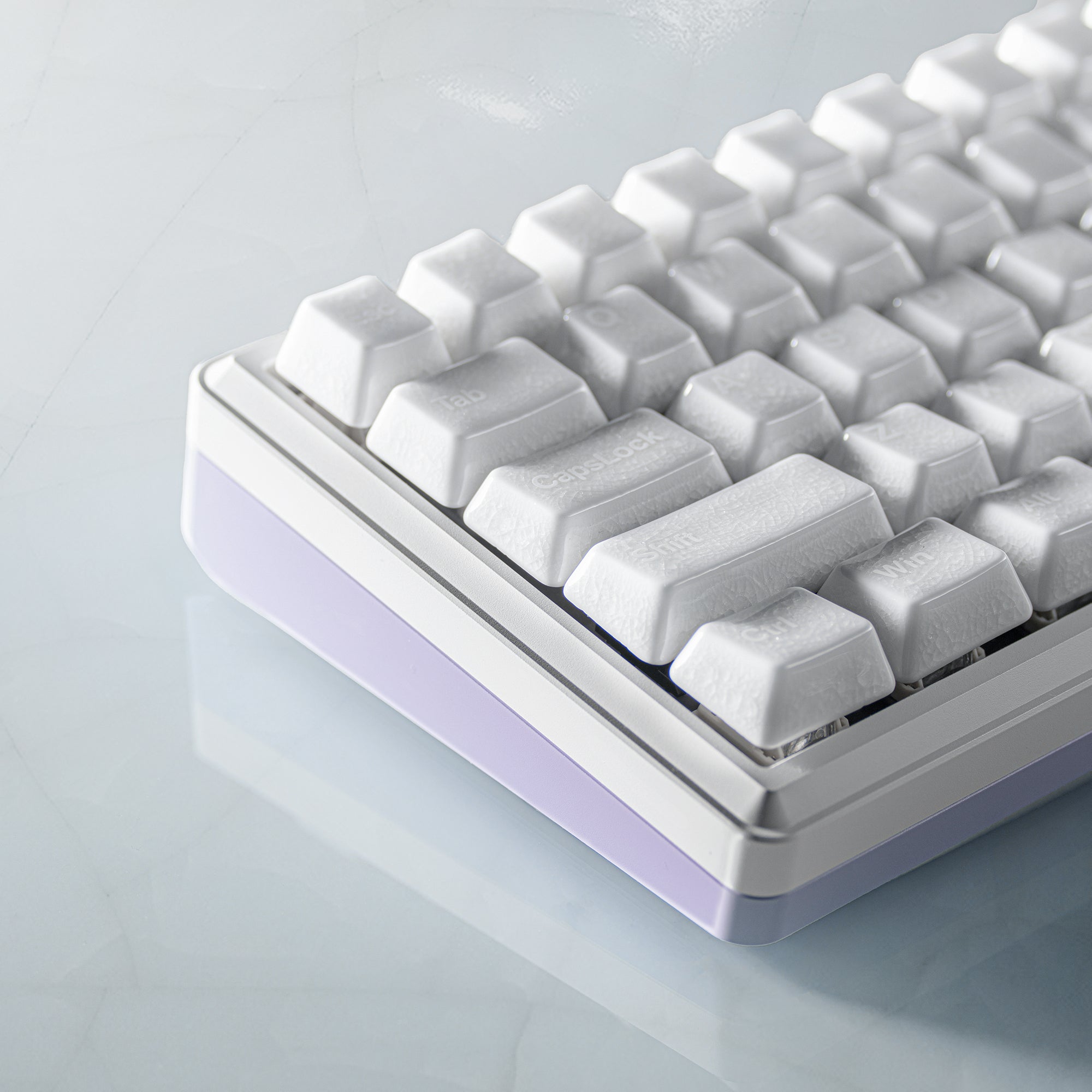 Ceramic Keycaps Full Set-White Crazed