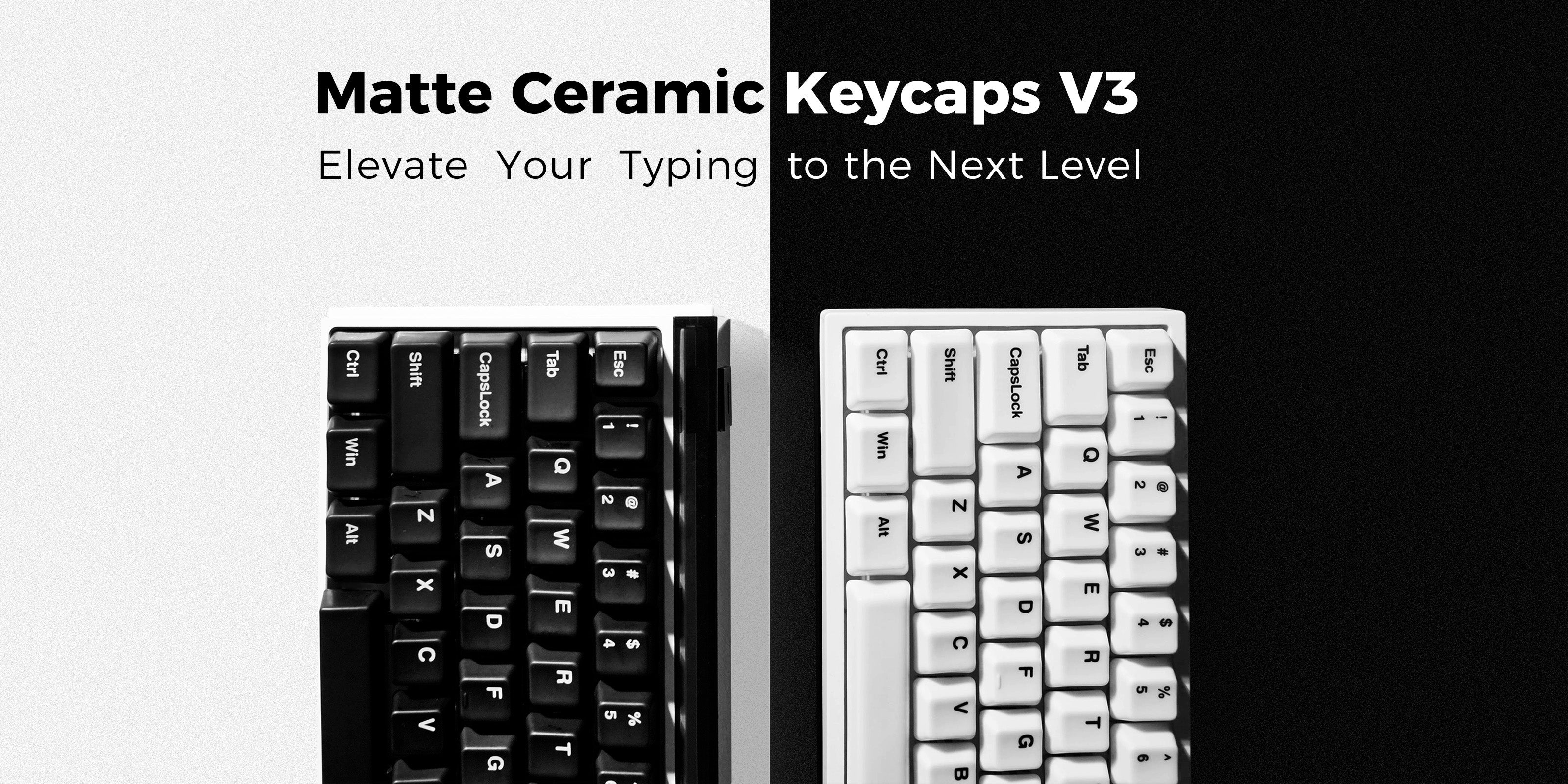 Ceramic Keycap Full Set V3-Matte Black