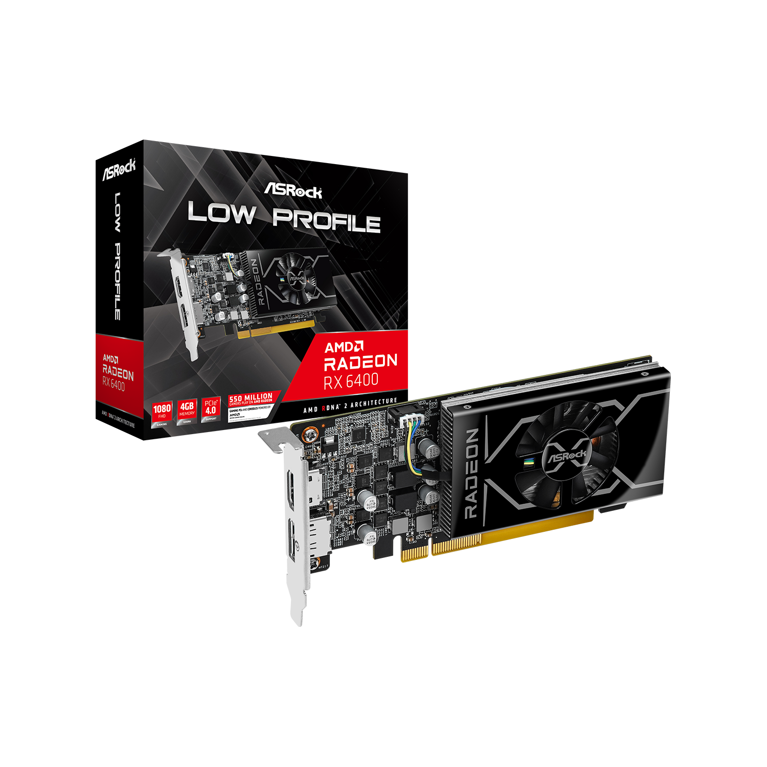 RX6400 LP 4G | RX6400 LP 4G | ASRock(アスロック) Radeon RX 6400