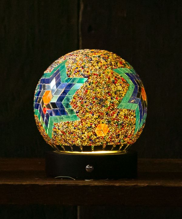 モザイクランプ【充電式LEDライト付】(スター): 『チャイハネ』公式通販