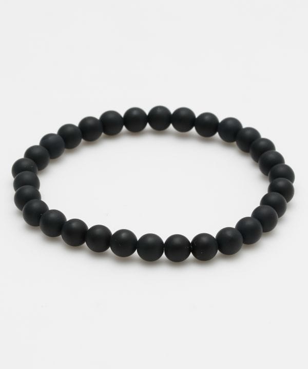 フロスティブラックオニキス10mmブレス(FROSTY BK ONYX): 『岩座