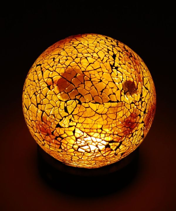 モザイクランプ【充電式LEDライト付】(フルムーン): 『チャイハネ