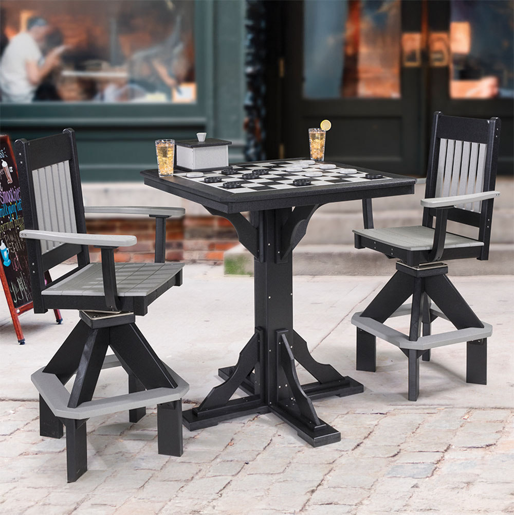 Mission | Mission Trails | Poly Outdoor Checkerboard Table Set