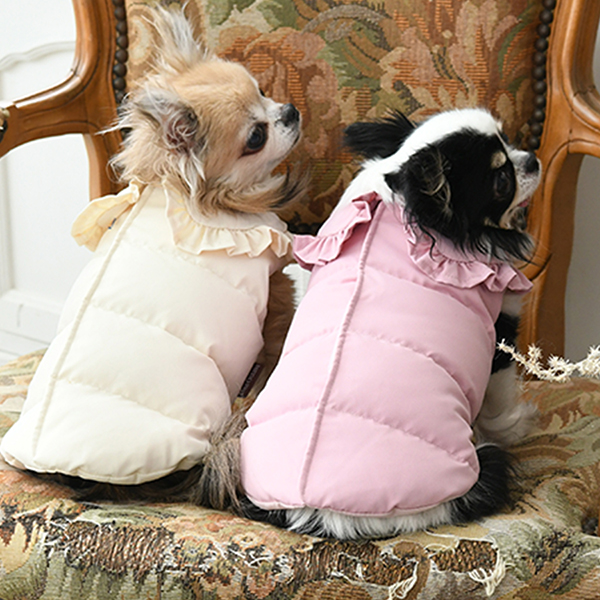 ONE OCTAVE（ワンオクターヴ）フリル襟ダウンベスト | 犬服・ドック