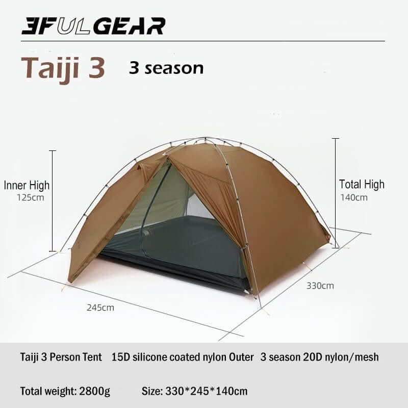 3F UL Gear Taiji 3 Tent – Camperlists