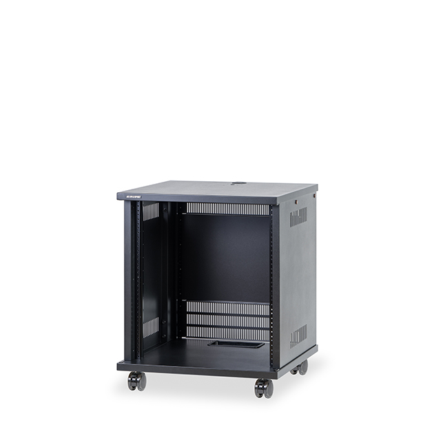 12U スチール製AVワゴン（組立済・扉なし）｜CWZ-12-DN｜カナレ電気