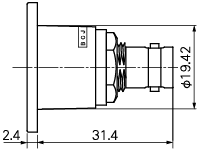 75ΩBNC型リセプタクル [パネル取付フランジタイプ（埋込）] | コネクタ