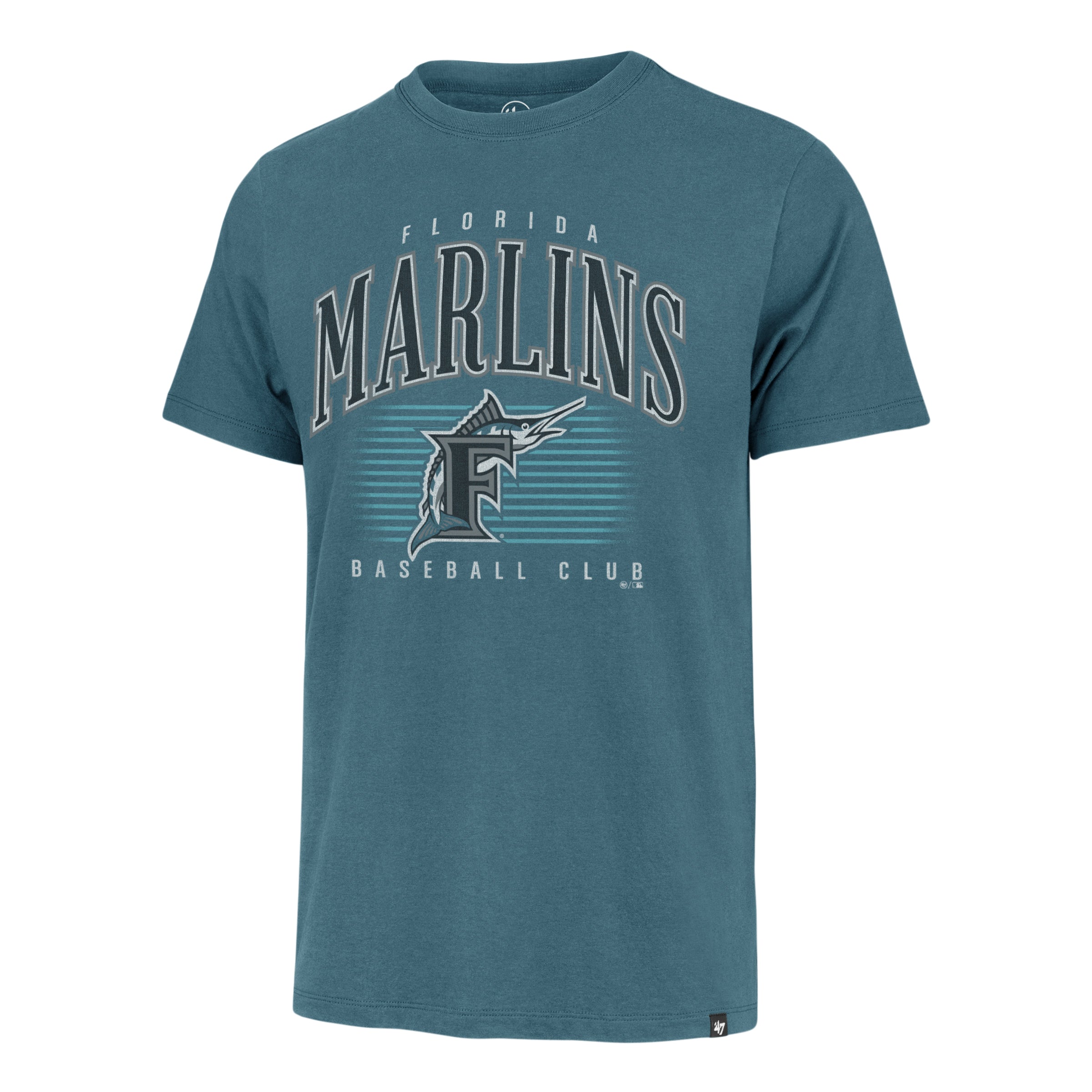 Miami Marlins 47 Brand Cooperstown Oceanic Double Header Franklin T-Sh