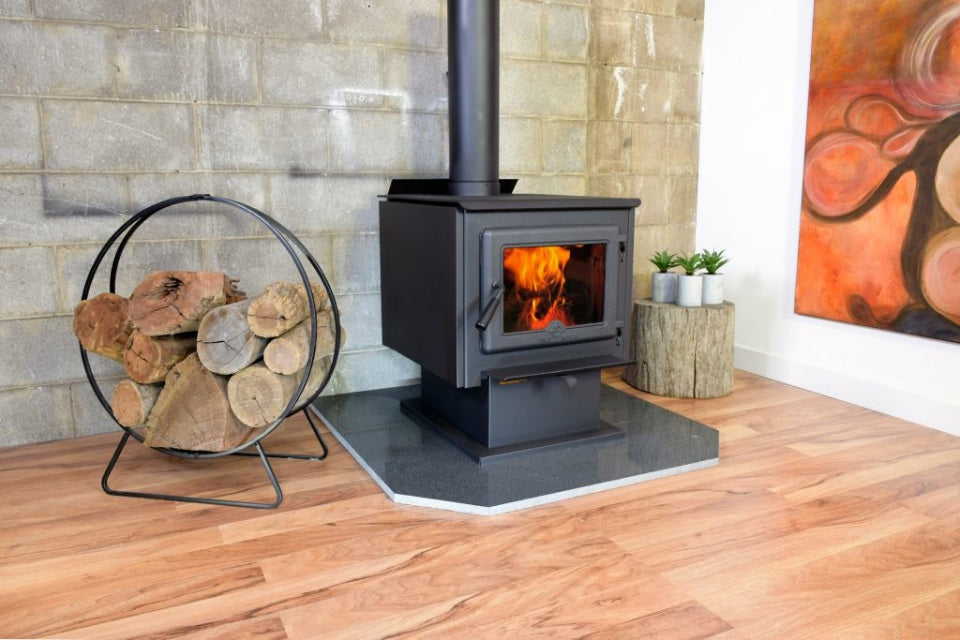 True North TN20 Freestanding Wood Stove with Pedestal | CAPO Fireside