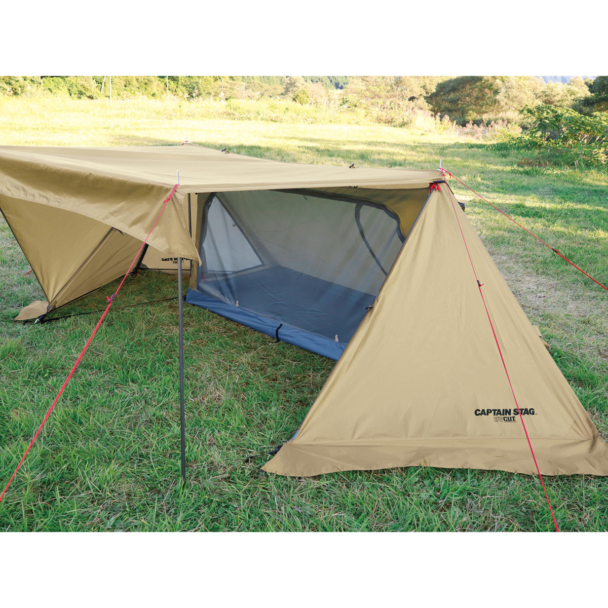 トレッカー キャンプベースソロUV（カーキ） - アウトドア・キャンプ