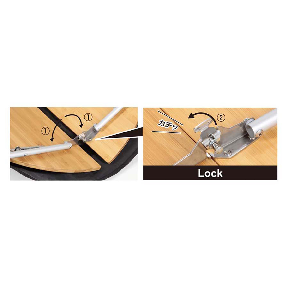 アルバーロ 竹製ラウンドテーブル65 - アウトドア・キャンプ用品