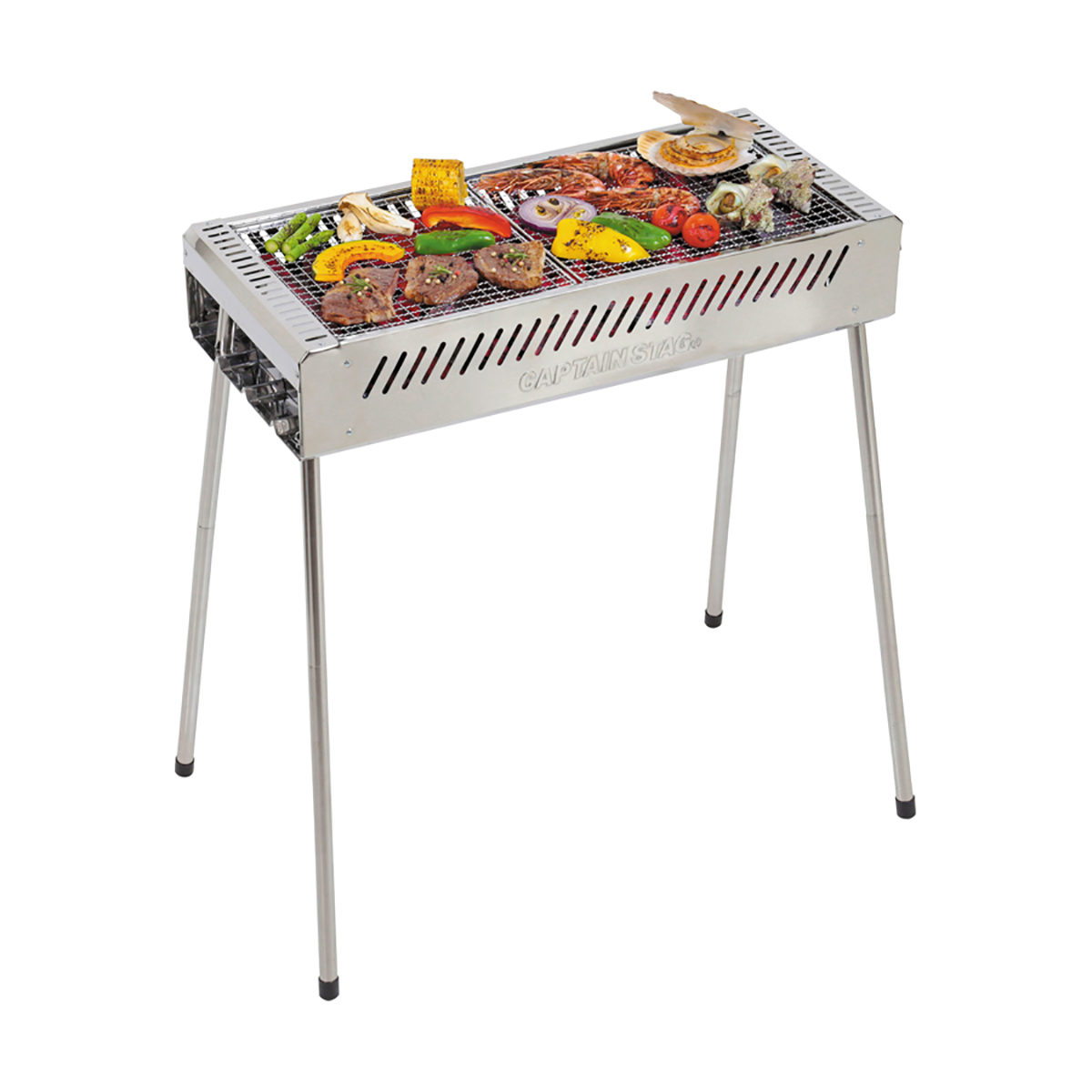 BBQ ステンレス グリル 〈650〉 - アウトドア・キャンプ用品