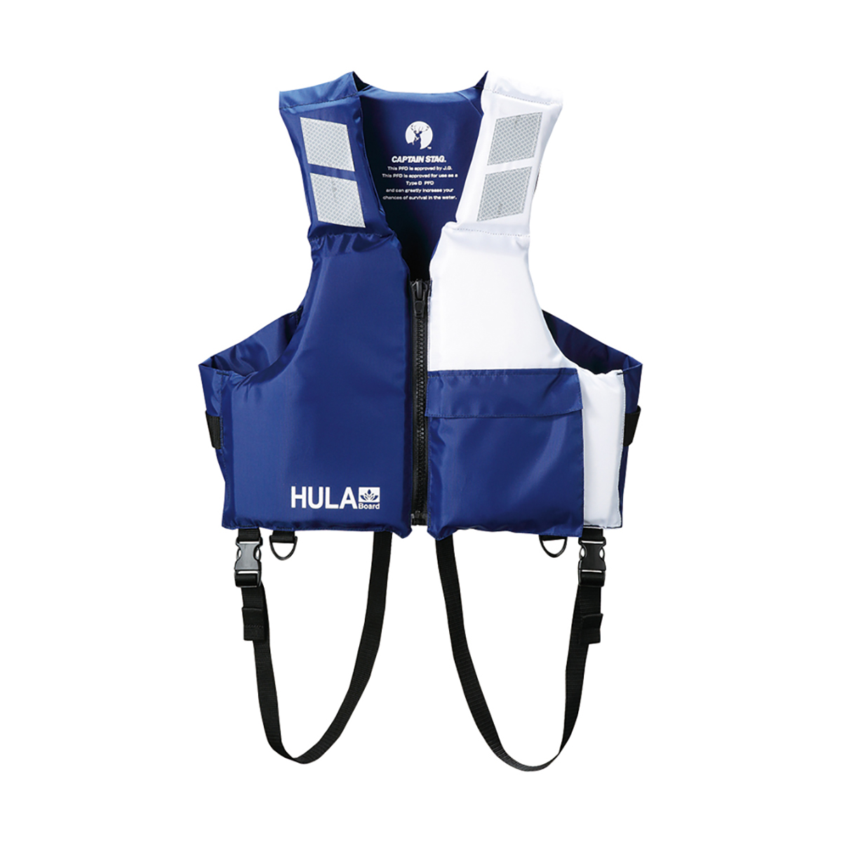 HULA ライフジャケット TypeD S (ネイビー×ホワイト) - アウトドア