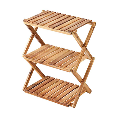 CSクラシックス 木製3段MOVEラック＜460＞ - アウトドア・キャンプ用品