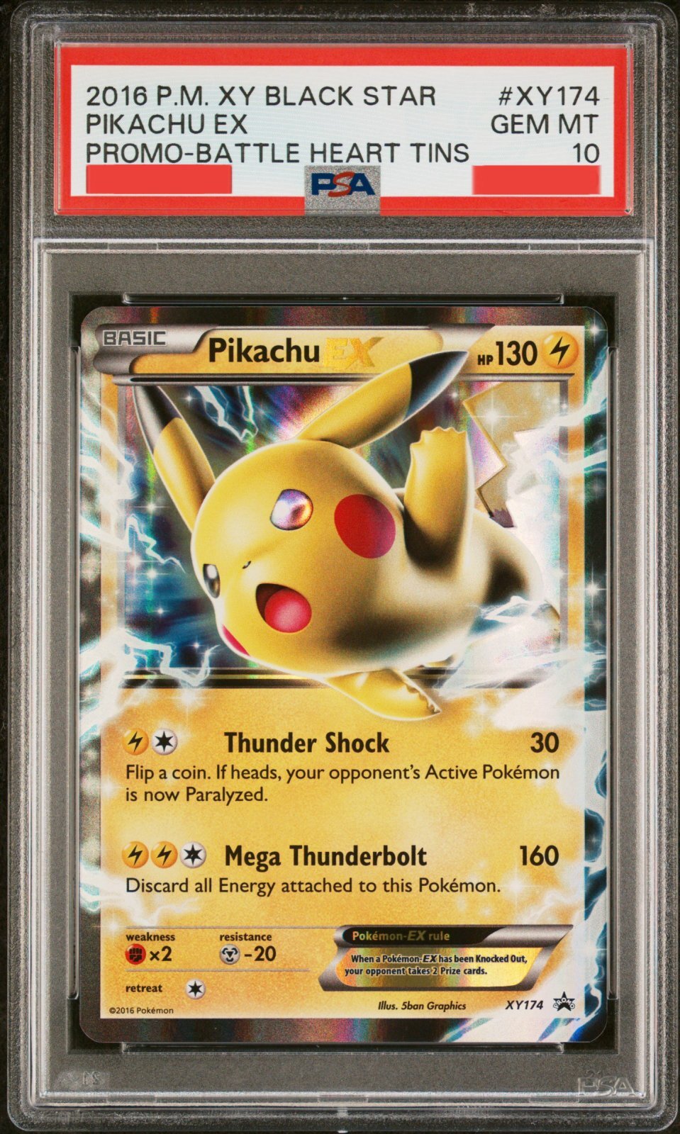 ピカチュウEX 海外版 英語版 プロモ Pikachu EX - XY174 - PSA10【Card