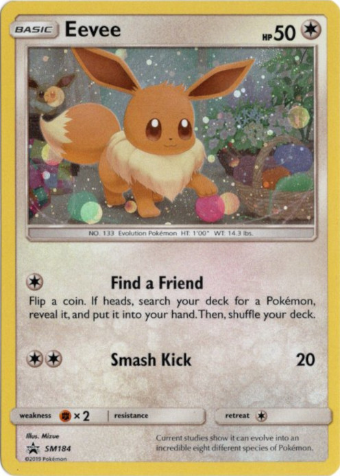 イーブイ 海外版 英語版 ホロ プロモ Eevee - SM184 -【Card Chicken】