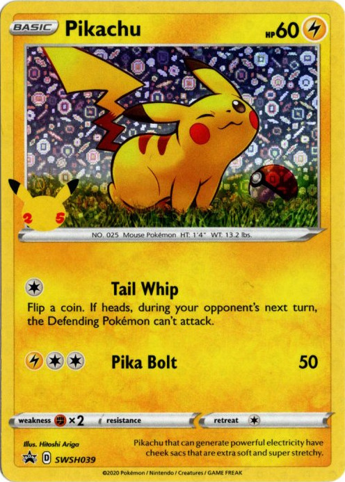 ピカチュウ 海外版 英語版 25th スパンコールホロ プロモ Pikachu