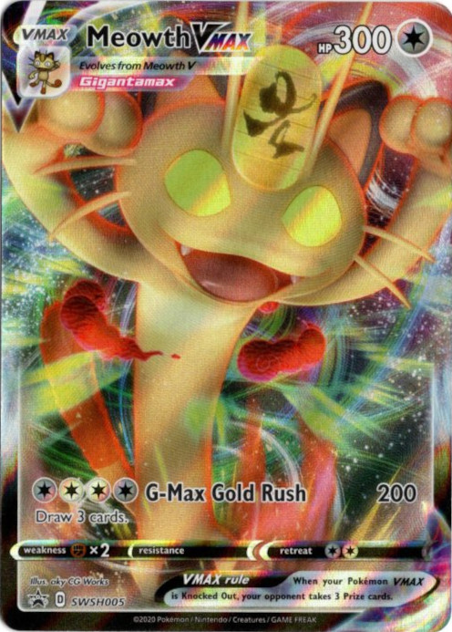 ニャースVMAX 海外版 英語版 プロモ Meowth VMAX - SWSH005 -【Card