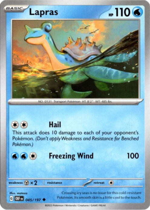 ラプラス 海外版 英語版 Lapras - 045/197 -【Card Chicken】