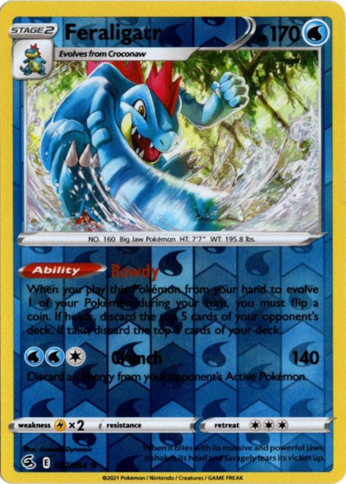 ポケモンカード オーダイル 海外版 108/123 オーダイル［L1-HG 025/070