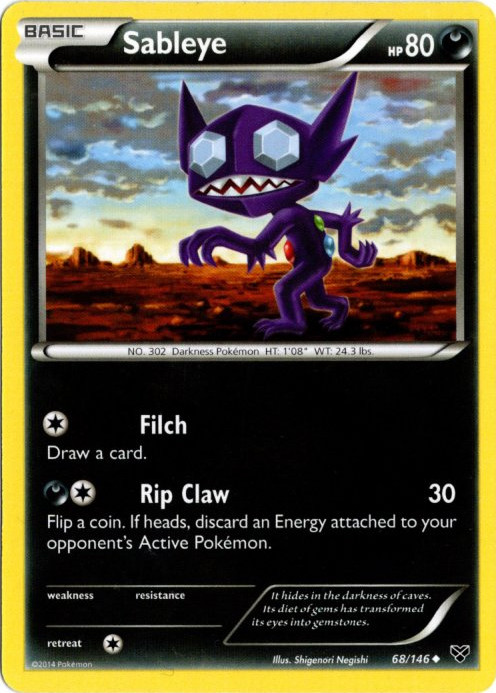 ヤミラミ 海外版 英語版 Sableye - 68/146 -【Card Chicken】
