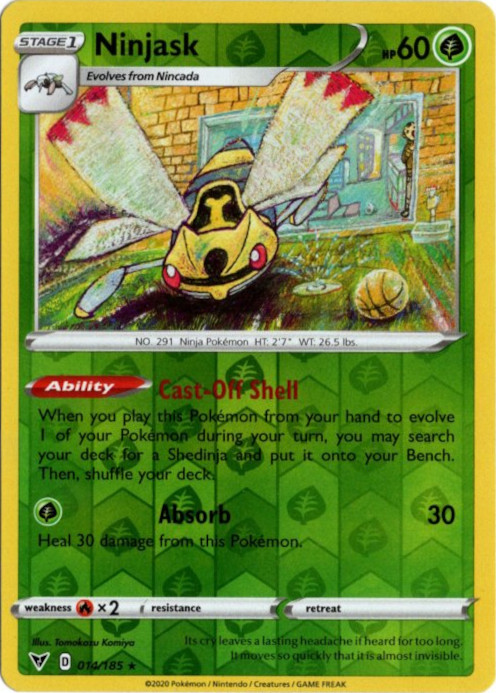 テッカニン 海外版 英語版 リバホロ Ninjask - 014/185 -【Card Chicken】