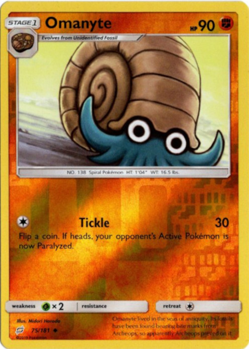 オムナイト 海外版 英語版 リバホロ Omanyte - 75/181 -【Card Chicken】