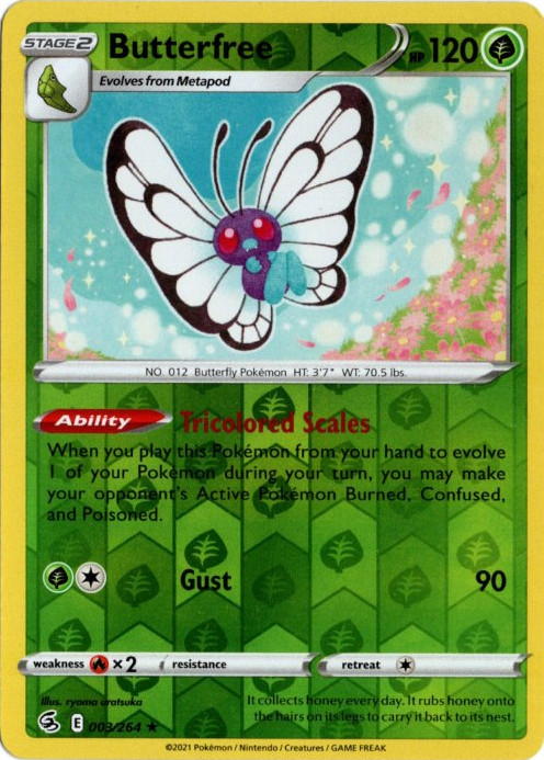 バタフリー 海外版 英語版 リバホロ Butterfree - 003/264 -【Card
