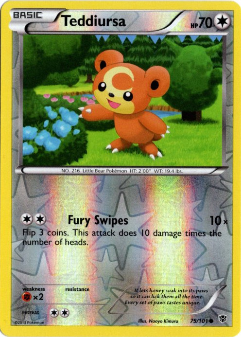 ヒメグマ 海外版 英語版 リバホロ Teddiursa - 75/101 -【Card Chicken】