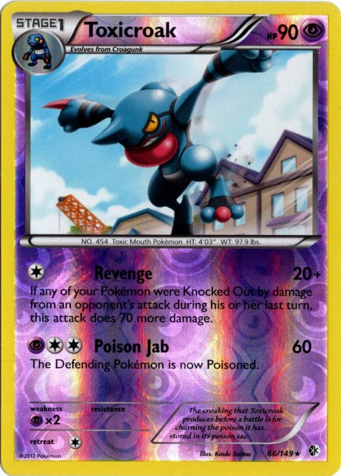 ドクロッグ 海外版 英語版 リバホロ Toxicroak - 66/149 -【Card Chicken】