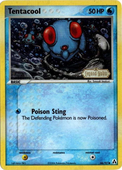 メノクラゲ 海外版 英語版 リバホロ Tentacool - 66/92 -【Card Chicken】