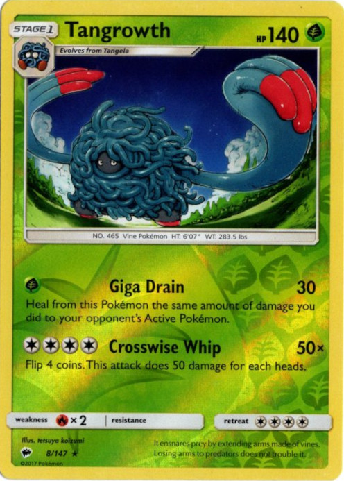 モジャンボ 海外版 英語版 リバホロ Tangrowth - 8/147 -【Card Chicken】