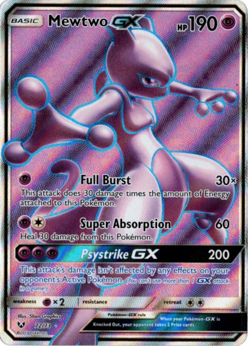 ミュウツーGX SR 海外版 英語版 Mewtwo GX - 72/73 -【Card Chicken】