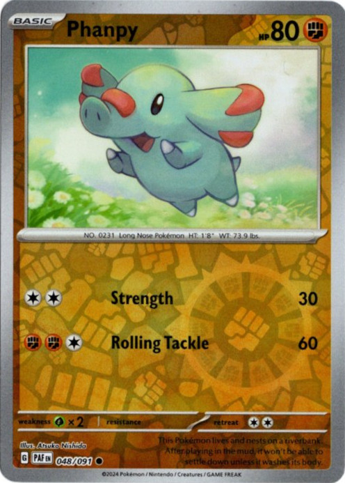 ゴマゾウ 海外版 英語版 リバホロ Phanpy - 048/091 -【Card Chicken】