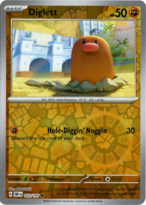 ディグダ 海外版 英語版 リバホロ Diglett - 103/197 -【Card Chicken】