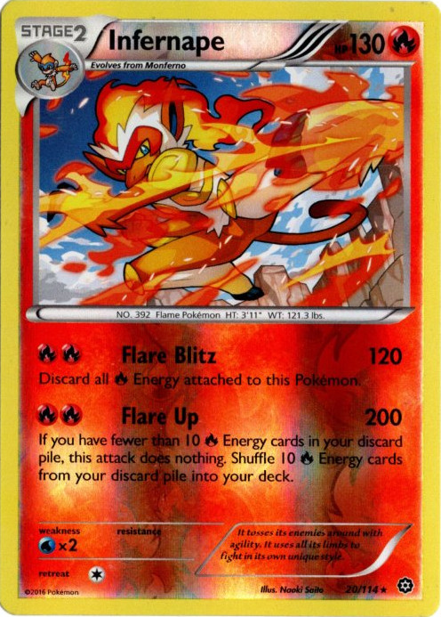 ゴウカザル 海外版 英語版 リバホロ Infernape - 20/114 -【Card Chicken】