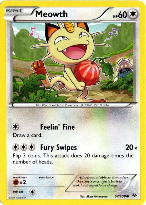 ニャース 海外版 英語版 Meowth - 67/108 -【Card Chicken】
