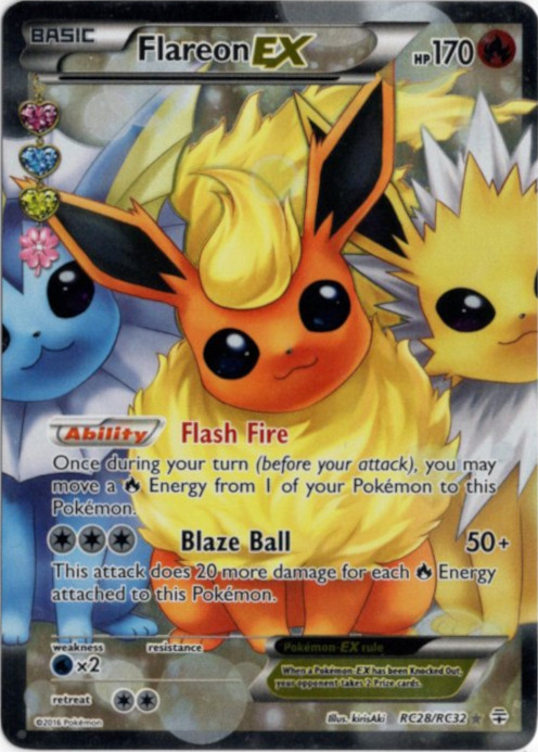 ブースターEX ポケキュン 海外版 英語版 Flareon EX - RC28/RC32