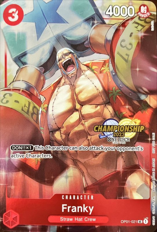 英語版】 フランキー Franky 【UC】 《赤》 《OP01-012》［パラレル