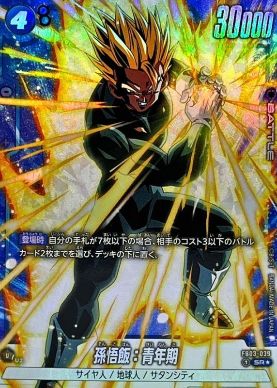 孫悟飯：青年期(パラレル)【SR☆】{FB03-039} - カードラッシュ