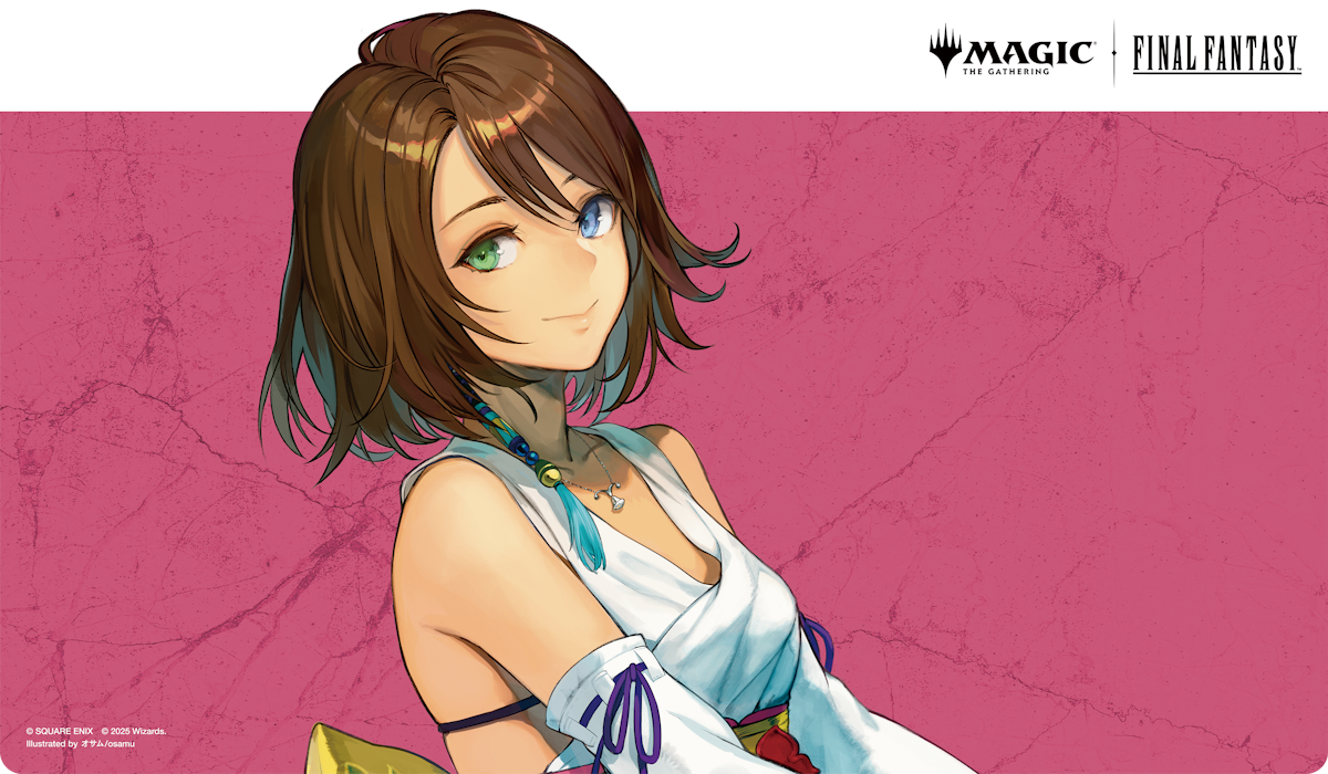 プレイマット「スピラの希望、ユウナ（FFリーグ）」《-》【プレイマット】